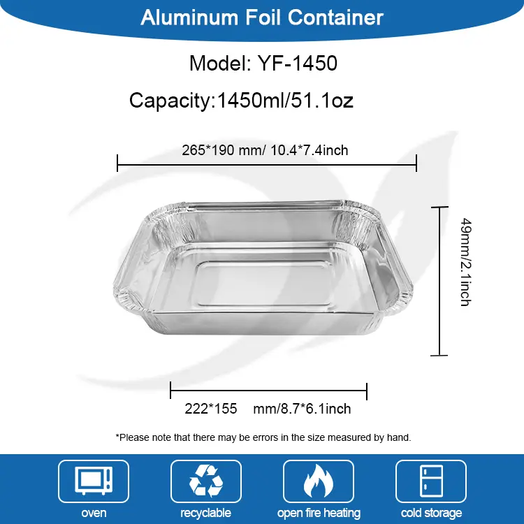 Kontaner Baking Silek Aluminium Silver Silvertangular