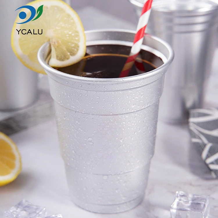 16oz Disposable Custom Aluminium Foil Drink Cup