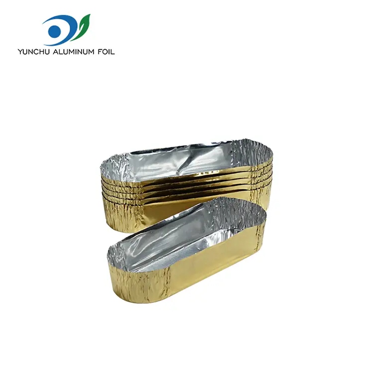 Kontog oval cilik sing duwe wadhah foil aluminium salaka