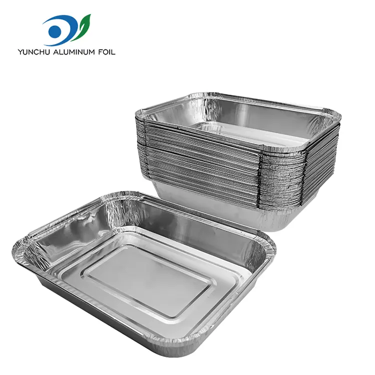 Kontaner Baking Silek Aluminium Silver Silvertangular