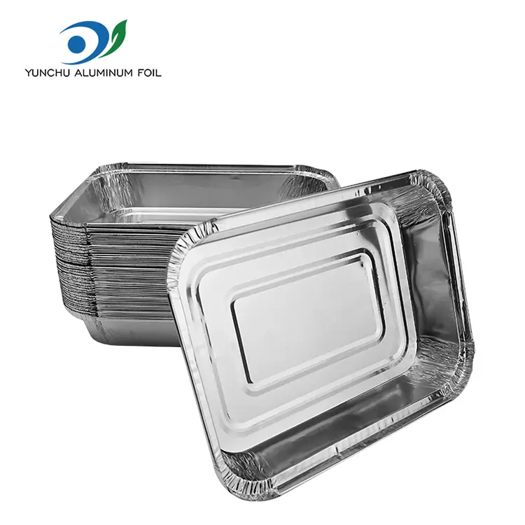 Kontaner Baking Silek Aluminium Silver Silvertangular