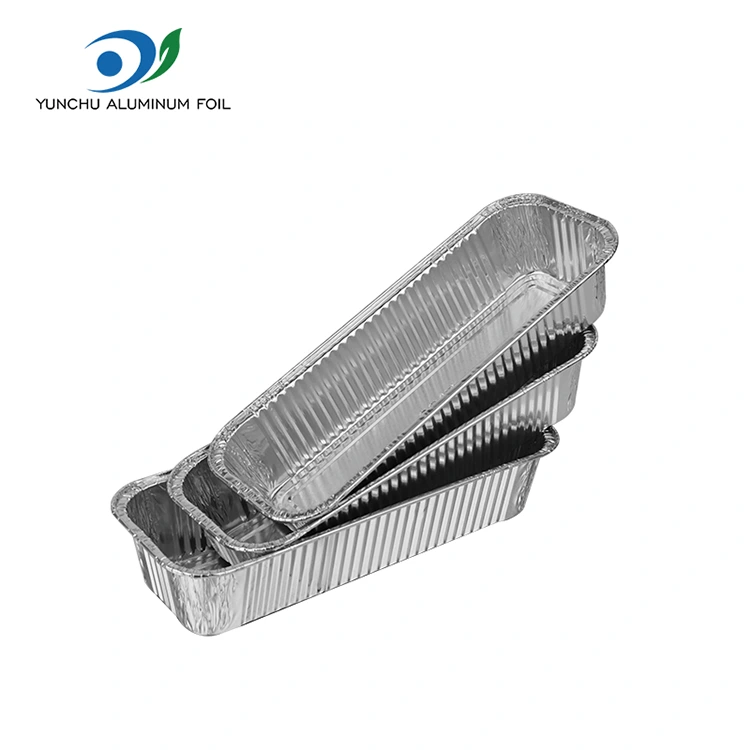 Wadhah foil persegi aluminium perak