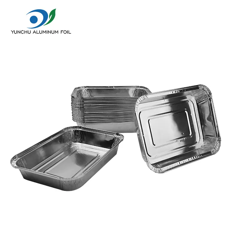 Kontaner Baking Silek Aluminium Silver Silvertangular