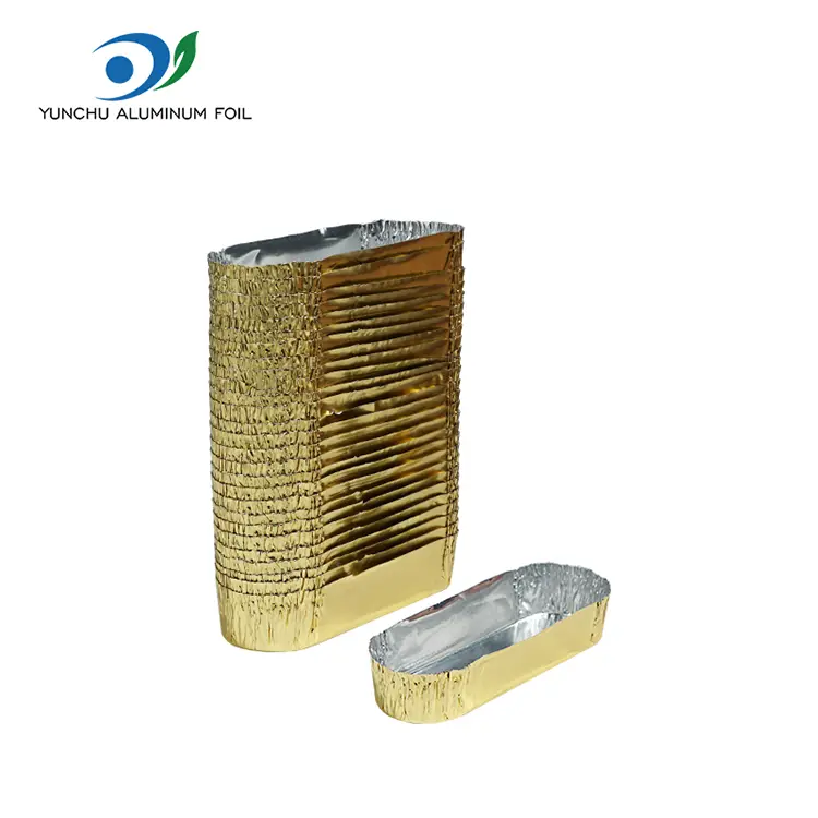 Kontog oval cilik sing duwe wadhah foil aluminium salaka