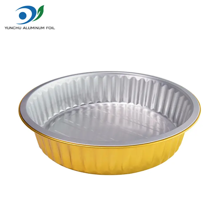 Wadhah barbecue sing nganggo warna wadhah emas aluminium Foil Aluminium