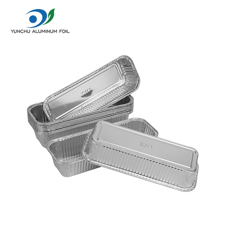 Wadhah foil persegi aluminium perak