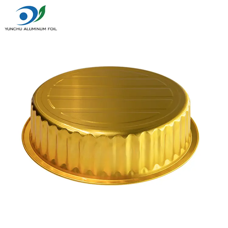 Wadhah barbecue sing nganggo warna wadhah emas aluminium Foil Aluminium