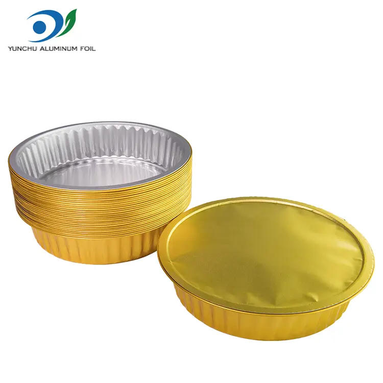 Wadhah barbecue sing nganggo warna wadhah emas aluminium Foil Aluminium