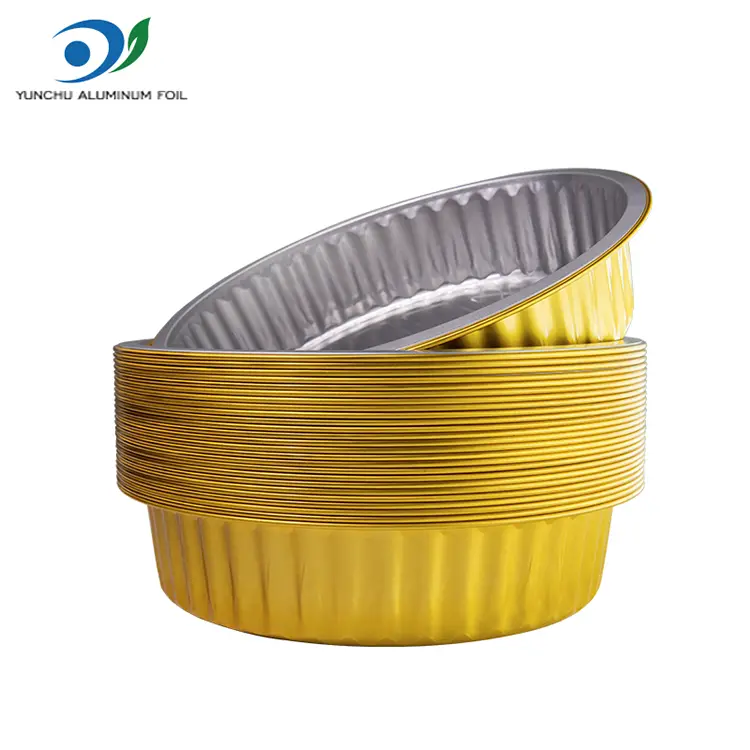 Wadhah barbecue sing nganggo warna wadhah emas aluminium Foil Aluminium