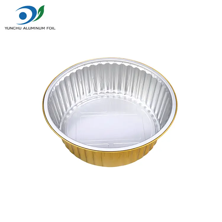 Wadhah barbecue sing nganggo warna wadhah emas aluminium Foil Aluminium