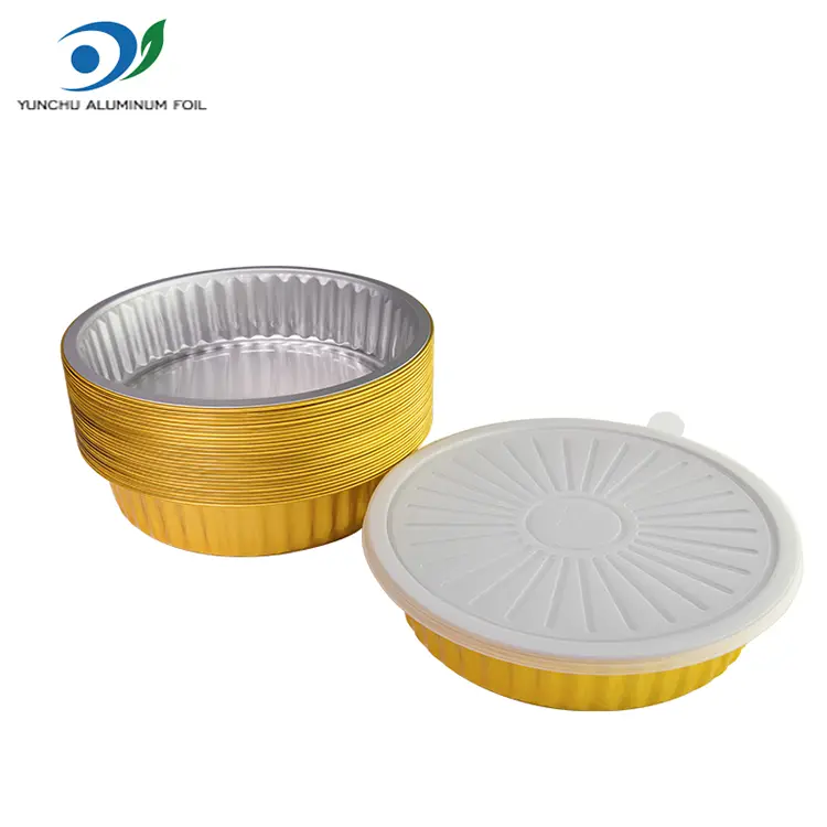 Wadhah barbecue sing nganggo warna wadhah emas aluminium Foil Aluminium