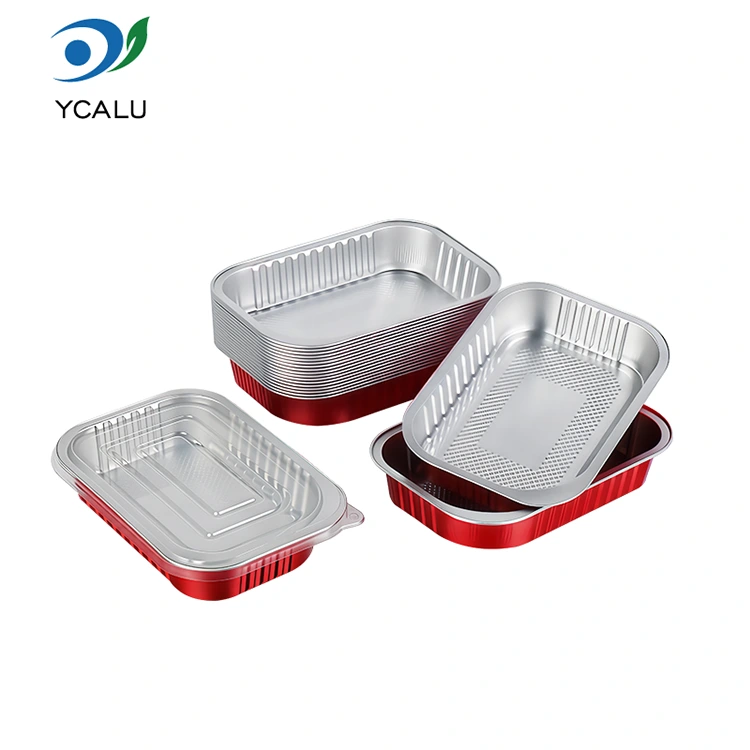 Disposable catering segel abang kothak Aluminium Foil Containers