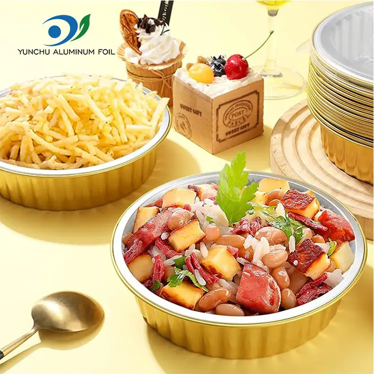 Catering sing nyandhetake kontaner foil aluminium emas