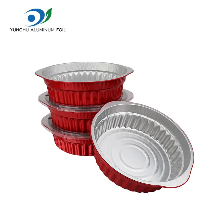 Kontan panci pot sing nganggo kontaner foil aluminium