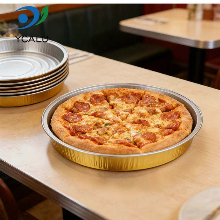 Panggang pizza pan baking Round Aluminium Foil Containers Panggang pizza pan baking Round Aluminium Foil Containers