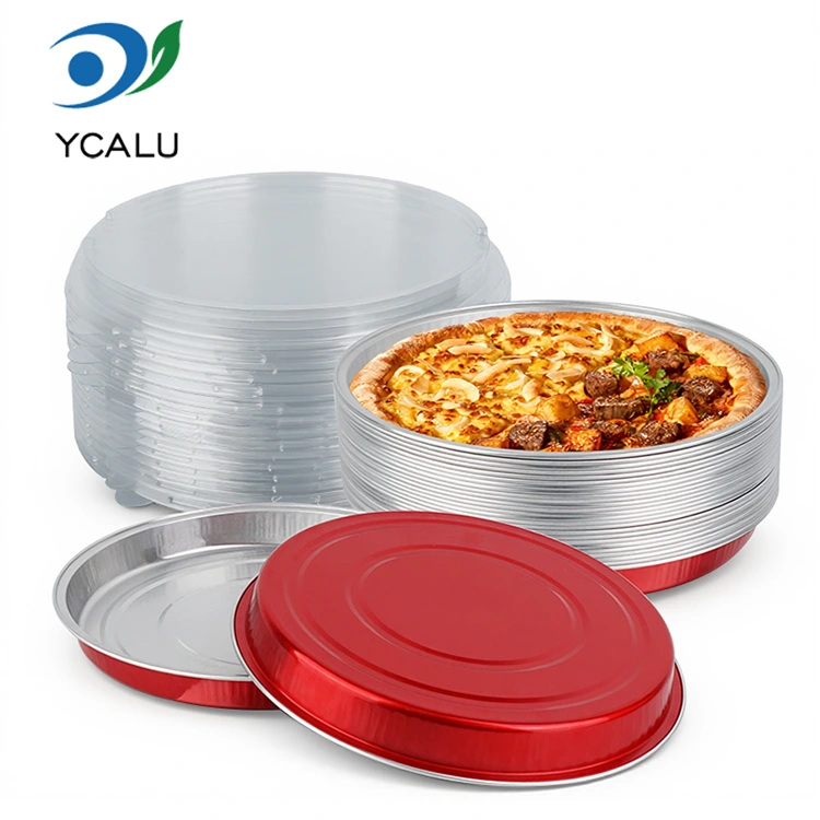 Disposable Pizza Pan Rangkep Round Aluminium Foil Wadah