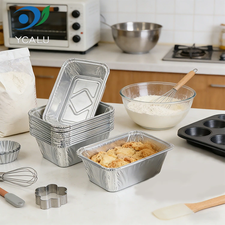 Wadah Wadah Aluminium Foil Perak Baking Rectangular Baking Air