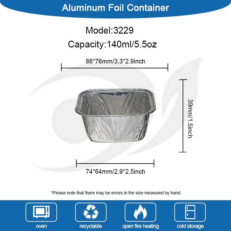 Disposable persegi panjang baking cake tray Silver Aluminium Foil Wadah Panganan