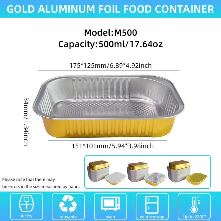 Kontaner Foil Recontangular Dining Aluminium Foil Aluminium