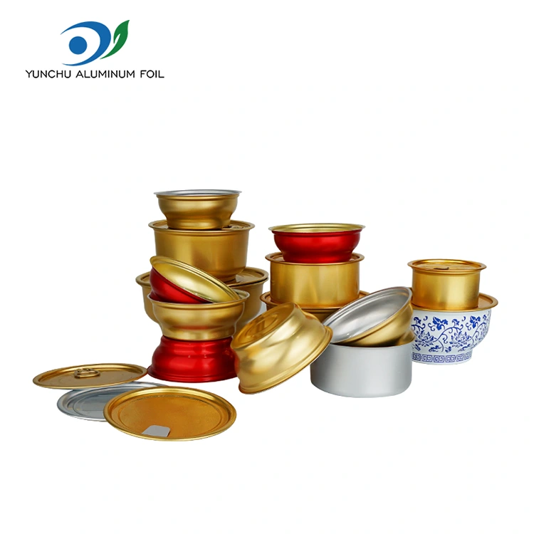 Kontan Takeaway sing bisa digunakake ing kontaner Foil Emuminium Golden Bowl Aluminium