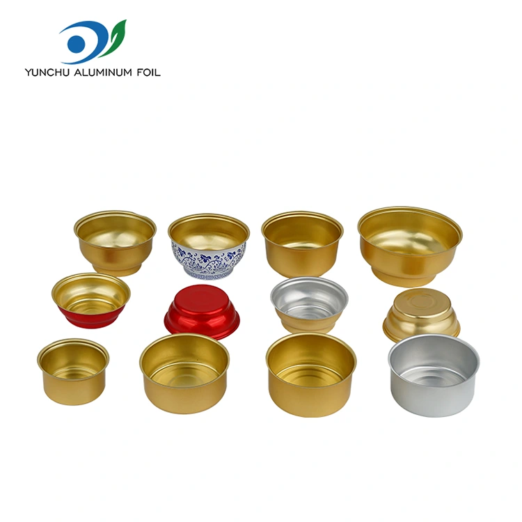 Kontan Takeaway sing bisa digunakake ing kontaner Foil Emuminium Golden Bowl Aluminium