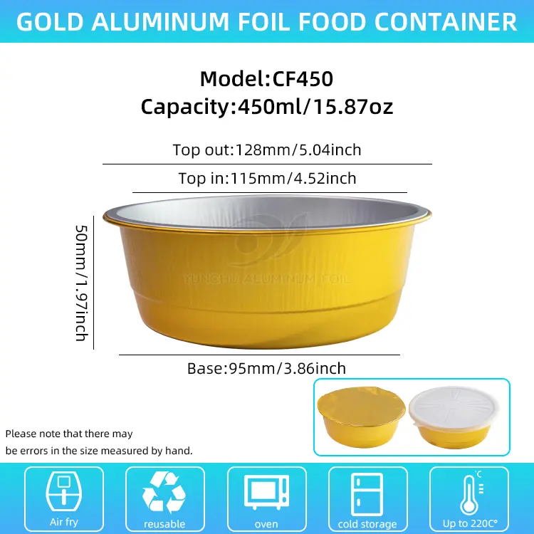 Kontainer Foil Aluminium Pintu Emas Emasitable