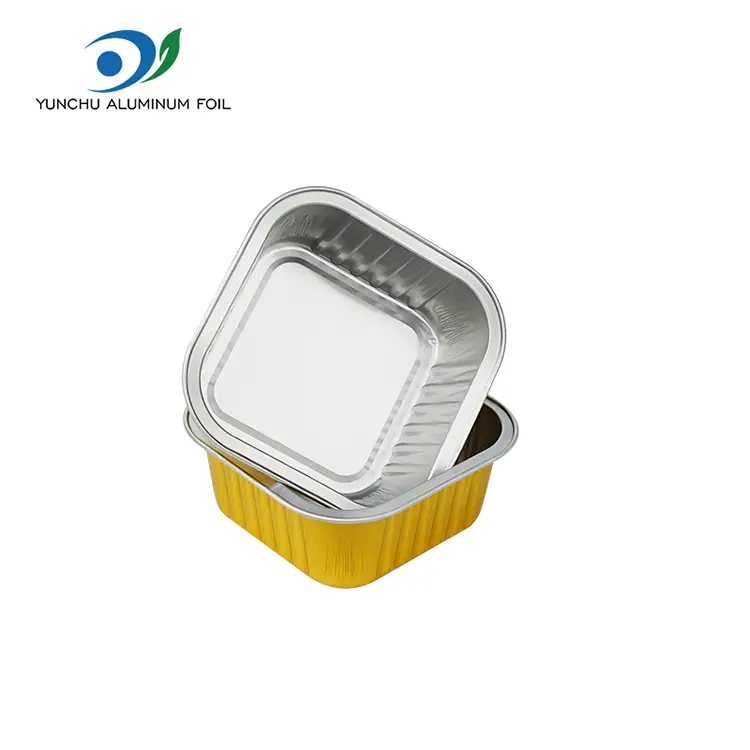 Disposable Square Foil Cake Baking Cups Disposable Square Foil Cake Baking Cups