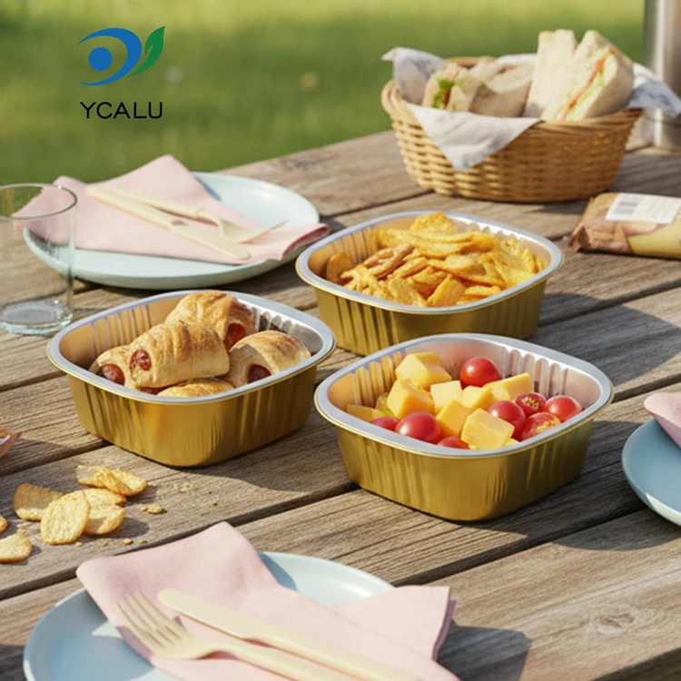 Kontaner Foil Aluminium Aluminium Aluminium Emas