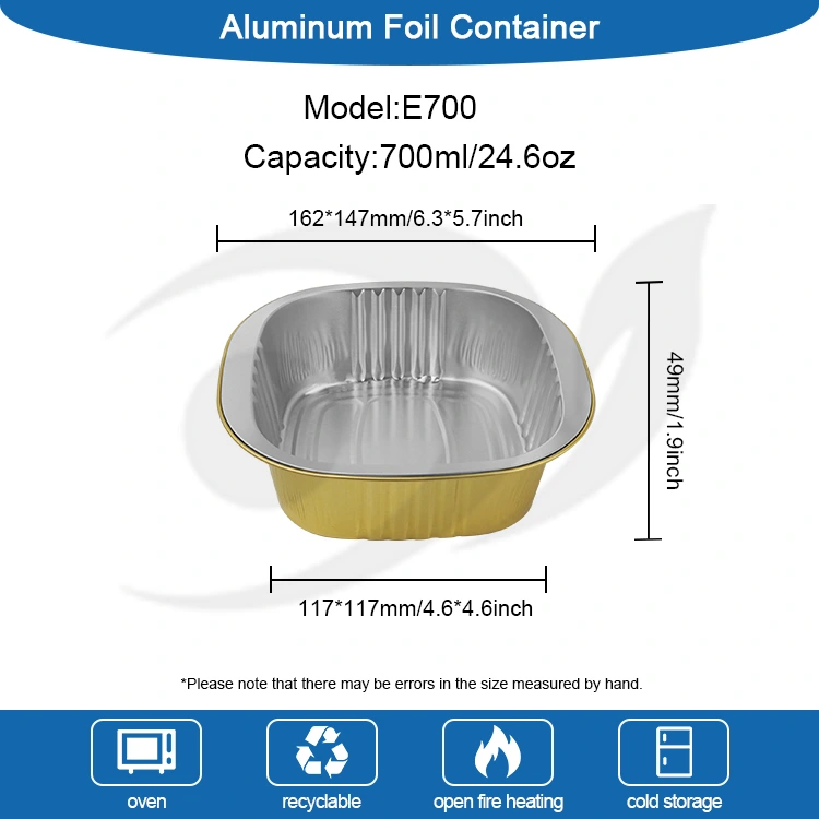 Kontaner Foil Aluminium Aluminium Aluminium Emas