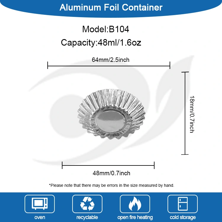 Endhog Tart Tast Tair baking wadhah panganan aluminium foil aluminium