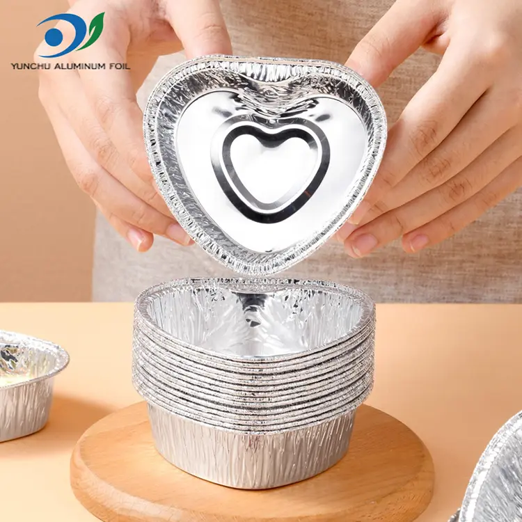 Kontain Kontan Kue Kontan Kue Ati sing Bentuk Fryer Silver Aluminium