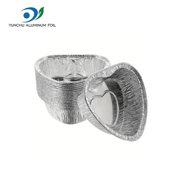 Kontain Kontan Kue Kontan Kue Ati sing Bentuk Fryer Silver Aluminium
