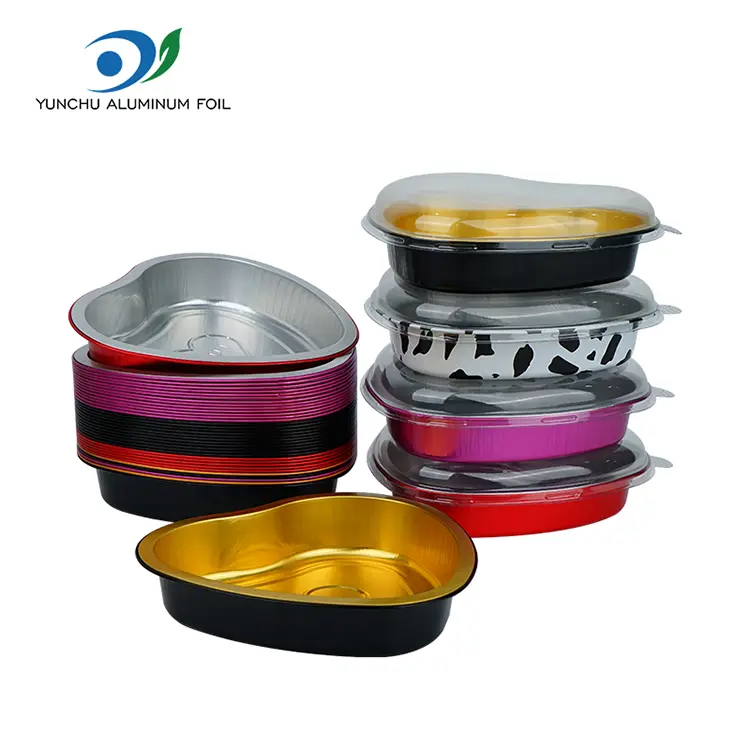 Kontaner berbentuk aluminium baking jantung Baking Smousowall