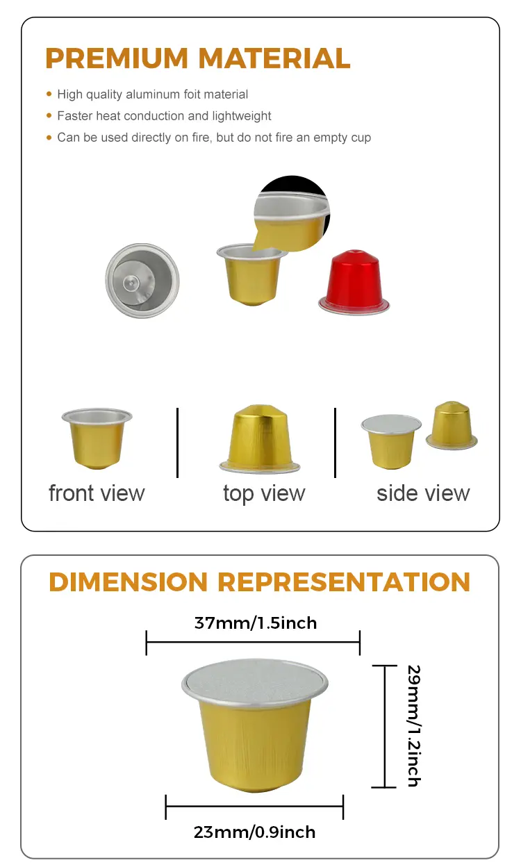 Silicone-Seal-Free Empty Coffee Capsule
