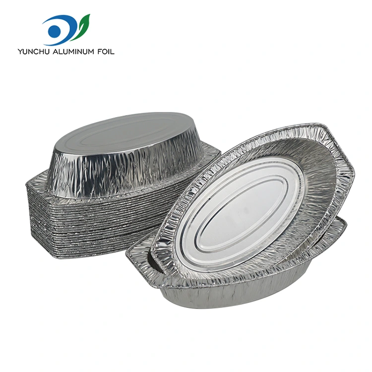 Kontaner Oval Bakar Silver Aluminium