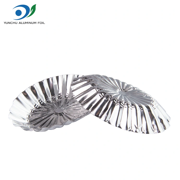 Oval Lace Cusidd Tart Perak Kontainer Foil Aluminium