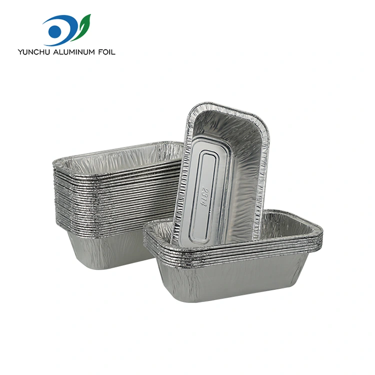 Wadhah Wadhah Rectangular Fryer Silver Aluminium Foil
