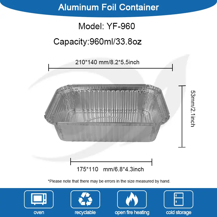 Kontaner AIR Fryer Perak Aluminium Foil Aluminium