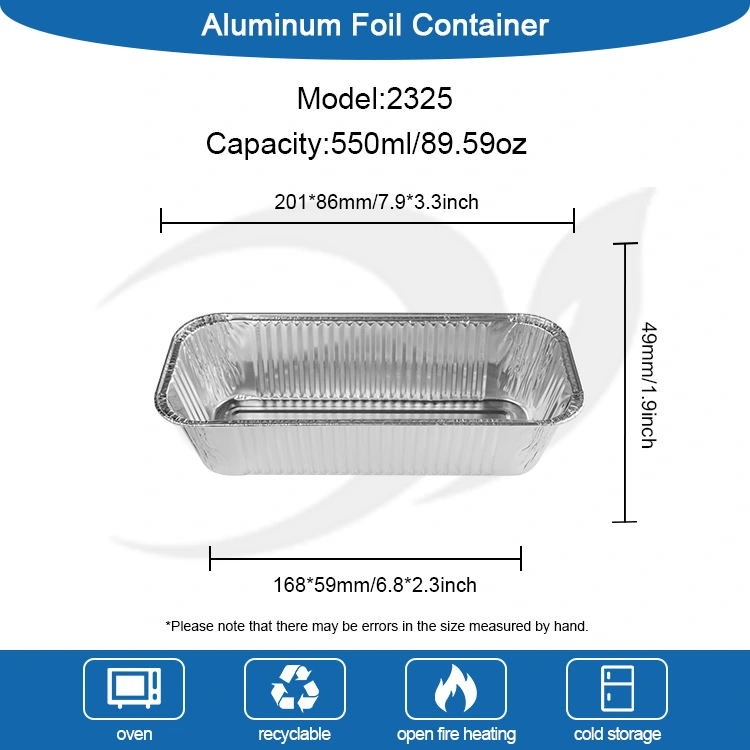 Kontaner Froctangular Humumerum Perak aluminium perak aluminium perak
