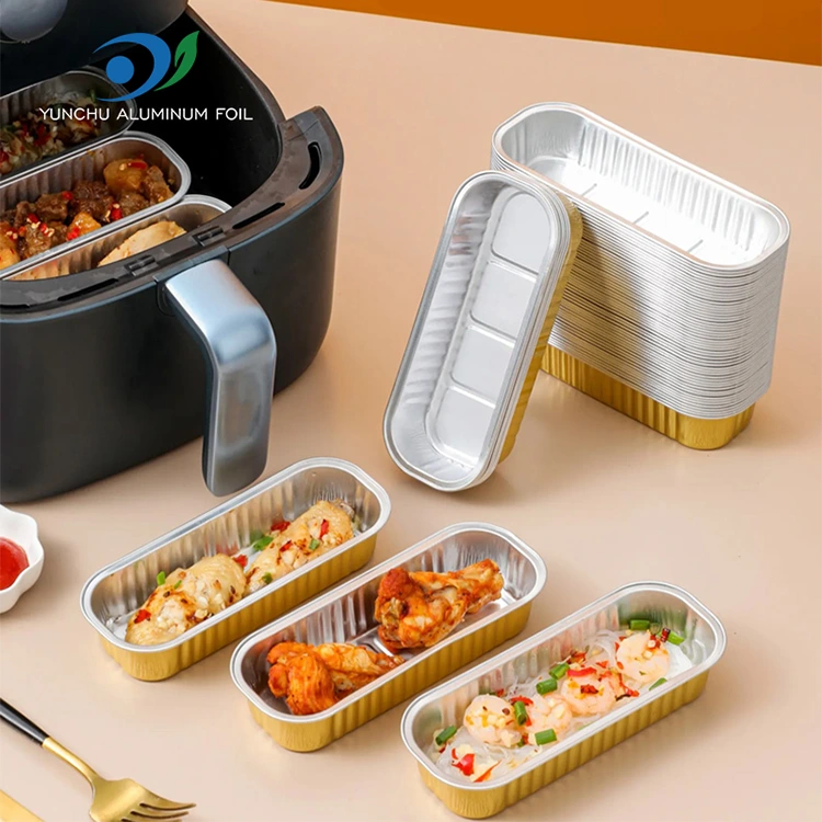 Kontaner Baking Daging Rectangular Fettwall Aluminium Foil