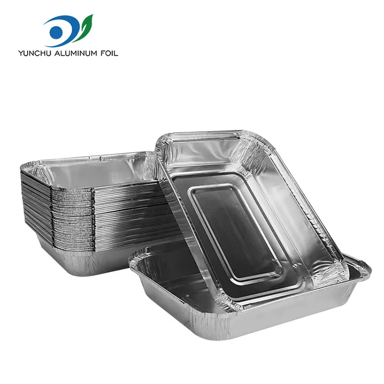 Kontaner Baking Silek Aluminium Silver Silvertangular
