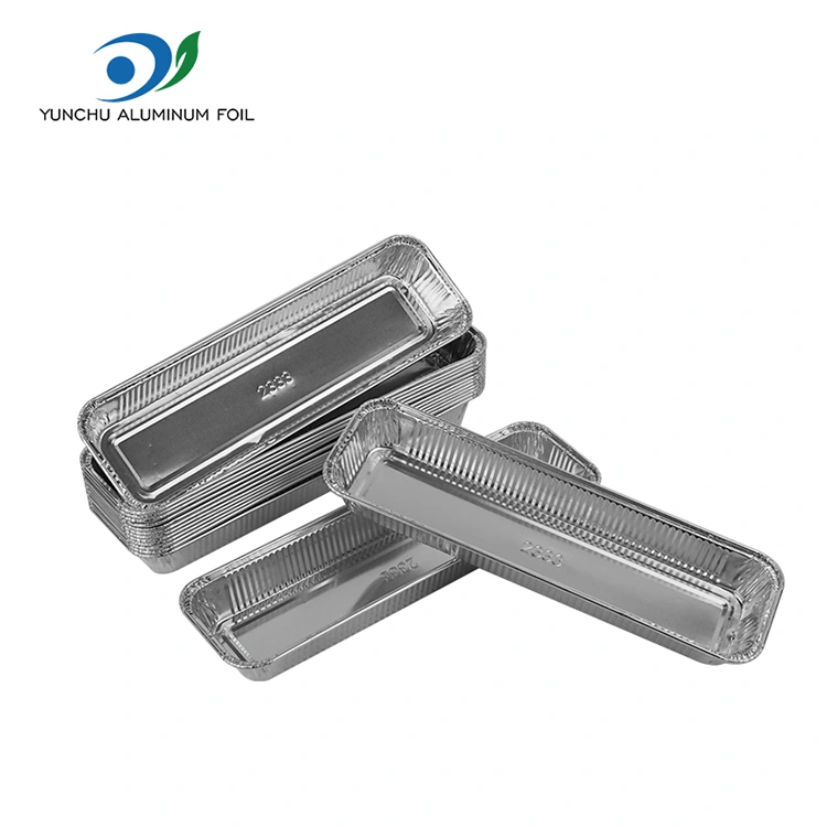 Kontaner Dataran Kontan Udara Udara Réptangular Fryer Silver Aluminium Foil