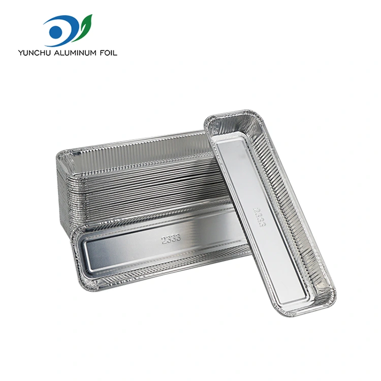 Kontaner Dataran Kontan Udara Udara Réptangular Fryer Silver Aluminium Foil