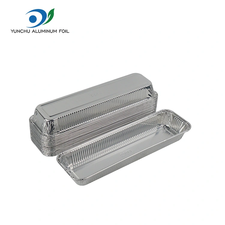 Kontaner Dataran Kontan Udara Udara Réptangular Fryer Silver Aluminium Foil