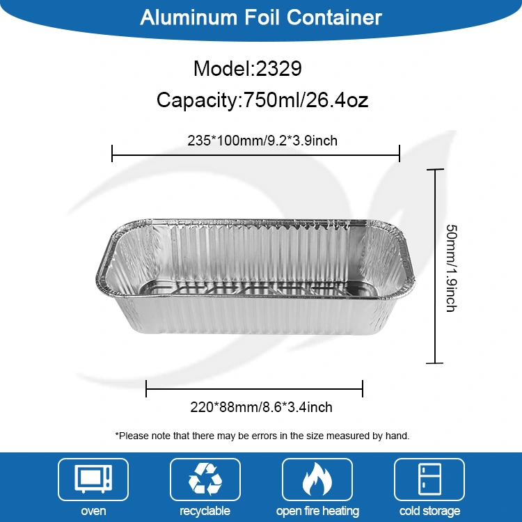 Kontan Baking Roti Panggang Secara Réptangum Perak Aluminium Foil