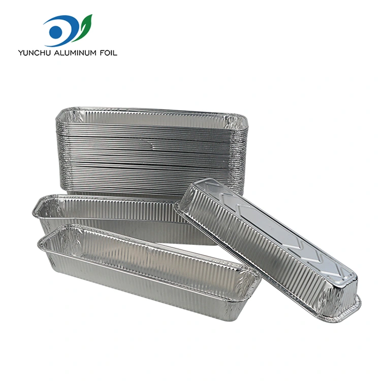 Kontaner Roti Danning Secara Réptangular Baking Perak Aluminium Foil