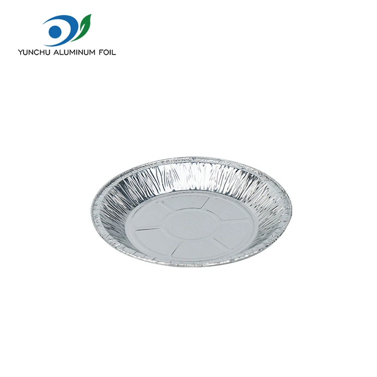 Wadhah panganan udara bunder sing perak aluminium