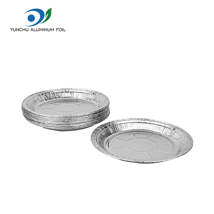 Kontainer Udara Round Pizza Perak Aluminium Foil Silver