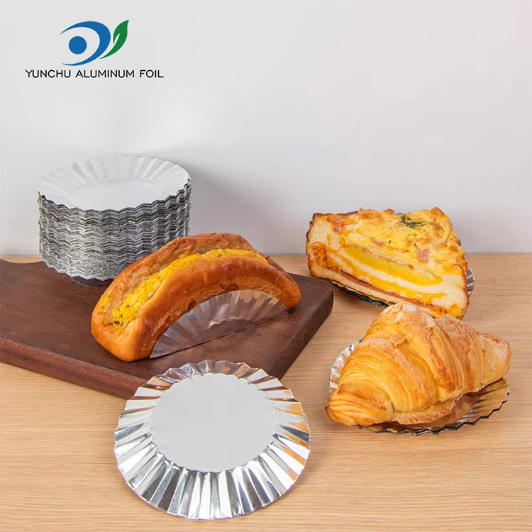 Tin roti roti bunder bunder kanthi wadhah panganan aluminium perak