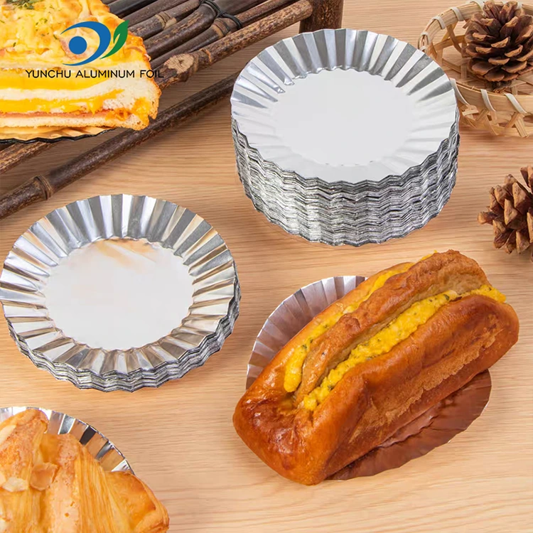 Tin roti roti bunder bunder kanthi wadhah panganan aluminium perak